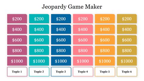 Best Jeopardy Game Maker PowerPoint Template Designs