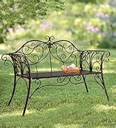 Amazon.com: HLC Garden Bench Metal Outdoor Benchs for Front Porch Patio ...