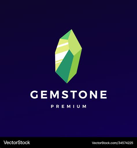 Stone gem gemstone logo icon Royalty Free Vector Image