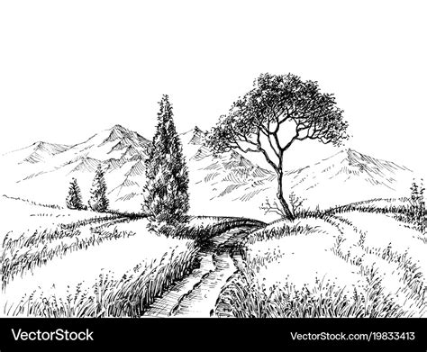 Pencil Drawings Of Landscapes / Pencil Sketches Landscapes Hd Stock ...