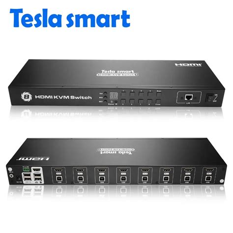 Tesla smart 2018 KVM USB HDMI Switch 8 Port KVM HDMI Switcher KVM Switch HDMI Support 3840*2160 ...