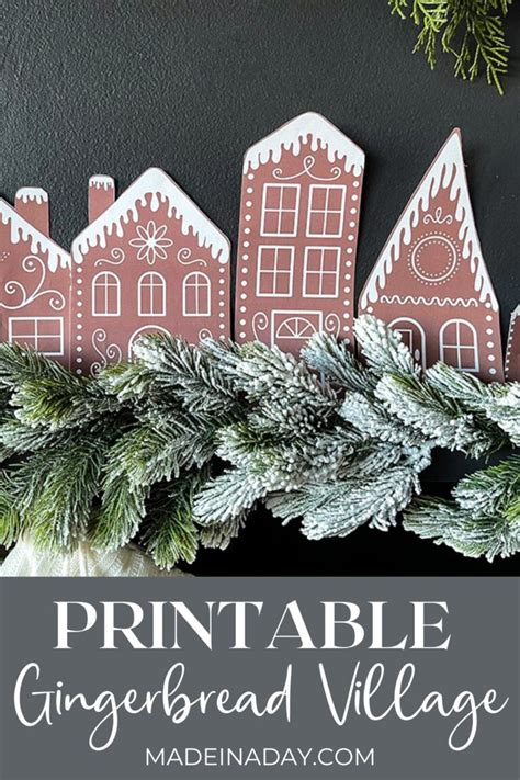 Printable Gingerbread Village Houses | Made In A Day