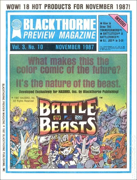 Blackthorne Preview Magazine Vol. 3 (1987) comic books