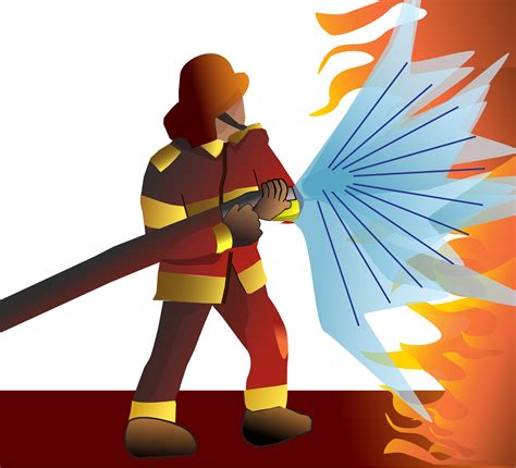 Firefighter clipart, Firefighter, Man on fire