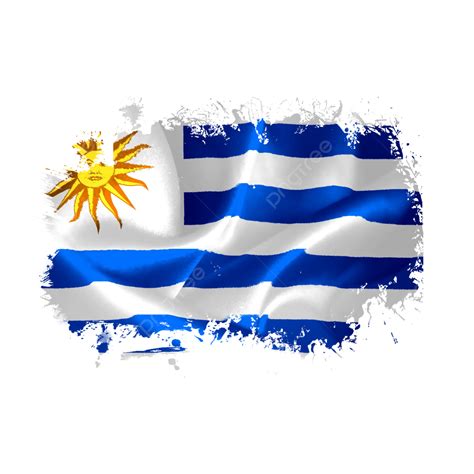 Uruguay Folded Flag In Watercolor Brush New, Uruguay, Flag, Football PNG Transparent Clipart ...