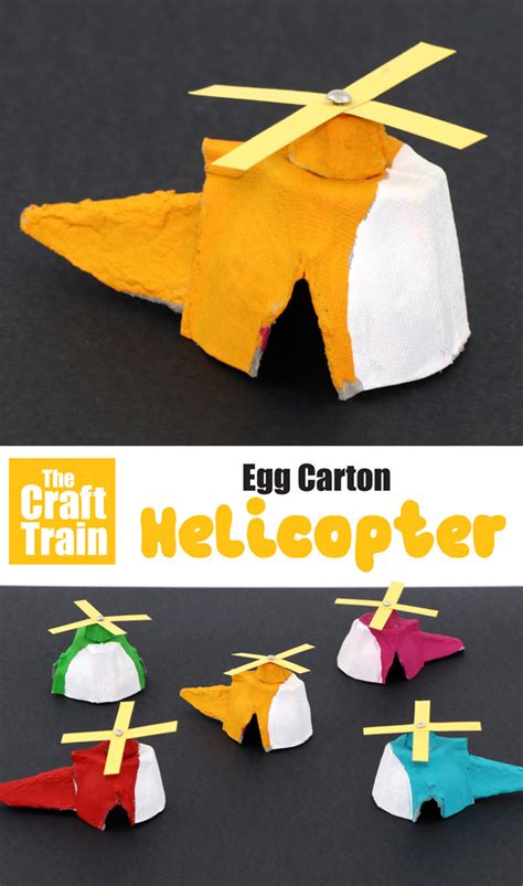 Egg carton helicopter craft - The Craft Train