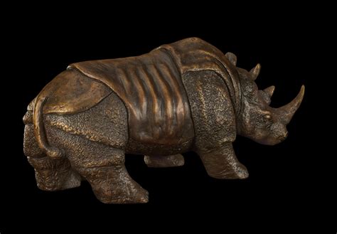 Bronze Rhinoceros Sculptures | Jesse Nusbaum Art