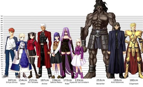 Fate/Stay Night Height Chart by BlaGeYT.deviantart.com on @DeviantArt ...