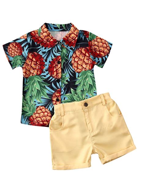 Bmnmsl - Bmnmsl 2020 Baby Summer Clothing Kids Baby Boys Clothes Set Floral Tops Short Sleeve ...