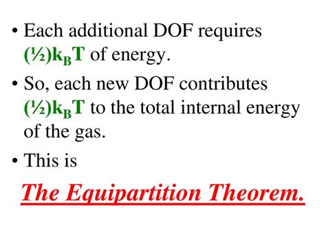 Kinetic Theory of Gases & the Equipartition Theorem - ppt download