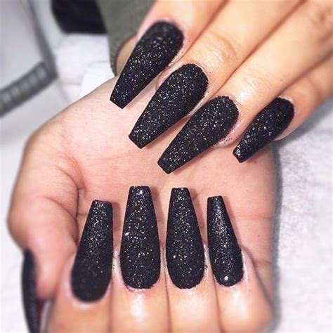 6 Box Set Dip Powder for Nails Black Red Fine Glitter | Black nails with glitter, Black acrylic ...