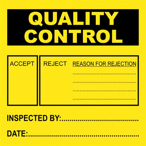 Quality Control Label