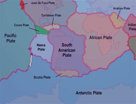 Tectonic Plates Map For Kids