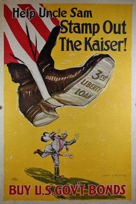 Kunsttryk American Uncle Sam Vs The Kaiser vintage manifest poster ...