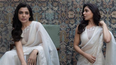 Samantha Ruth Prabhu resembles an Indian Goddess in a white saree worth ...