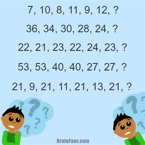 Brain teaser - Number And Math Puzzle - Number series puzzle - There are five number series ...