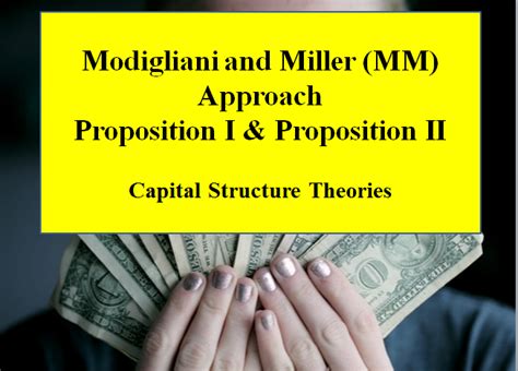 Modigliani and Miller Approach - MM Approach | Capital Structure Theories