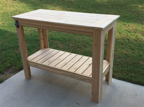 Projects & Plans | Wood patio furniture, Wood table diy, Grill table