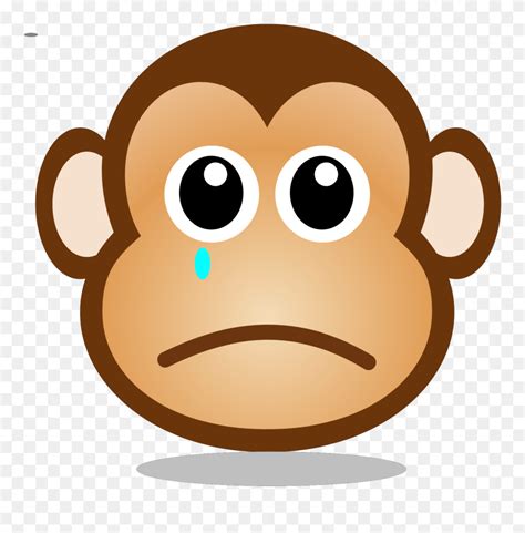 Sad Monkey Face Cartoon Clipart (#5807211) - PinClipart