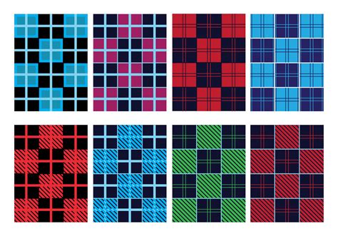 Flannel Pattern Vector Pack 139056 Vector Art at Vecteezy