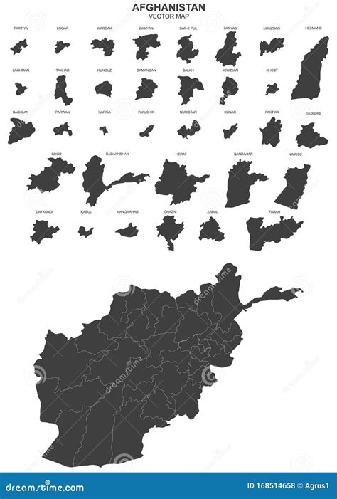 Afghanistan - Isolated Vector Highly Detailed Political Map With | CartoonDealer.com #101596645