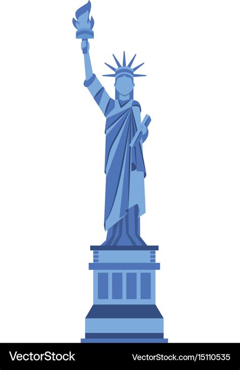 Statue of liberty cartoon Royalty Free Vector Image