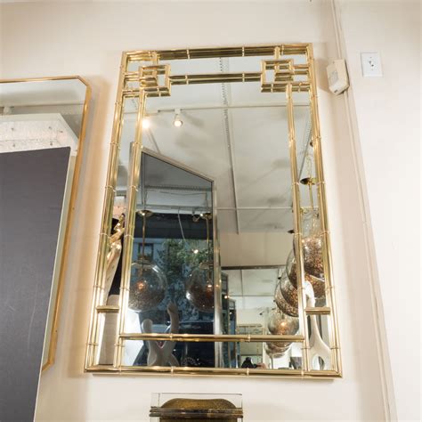 Rectangular brass mirror | Wall | John Salibello