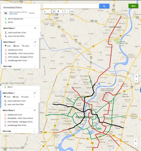 Metro Route Map Ahmedabad - United States Map States District