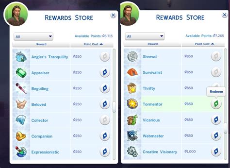 Mod The Sims - Aspiration Traits In Rewards Store (1.15.55)