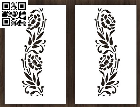 Vectors File 6 Pattern Decorative Set Flowers Frame Bird Deer Elephant Wooden plasma waterjet ...