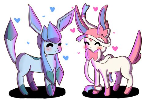 Glaceon and Sylveon by Datonedudette on DeviantArt