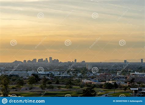 Phoenix Arizona Skyline at Sunset on a Summers Night Stock Photo ...