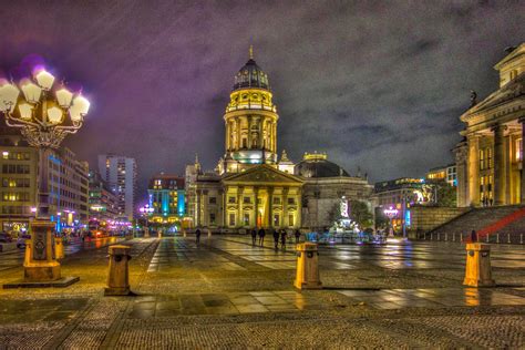 Enchanting Berlin: Nighttime Church Architecture HD Wallpaper