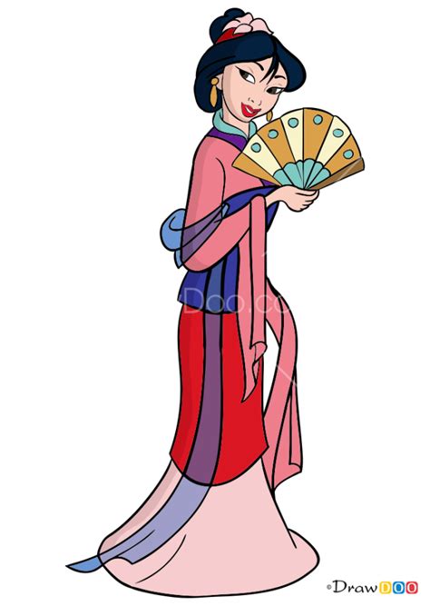 How to Draw Mulan, Cartoon Princess