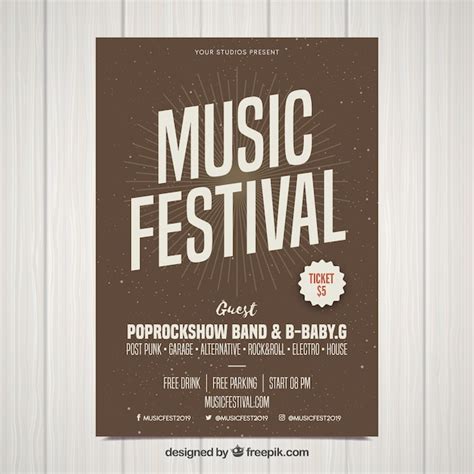 Free Vector | Music festival flyer in flat design