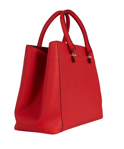 Lyst - Victoria Beckham Red Liberty Leather Tote Bag in Red