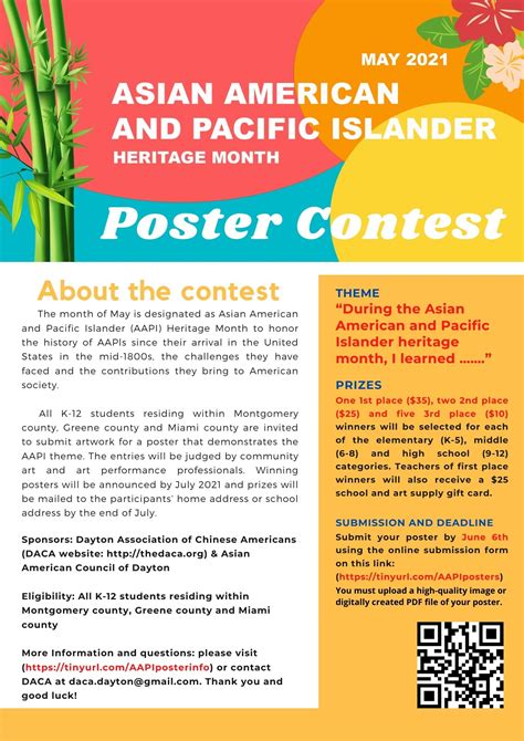 Poster Contest to Promote AAPI Heritage Month – Sugarcreek Cares