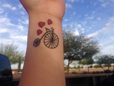 My cute little penny farthing bicycle tattoo | Bicycle tattoo, Penny ...