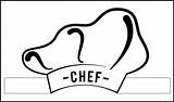chef hat coloring Sheet sketch template