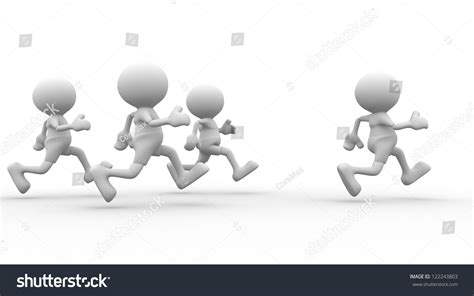 3d People Men Person Running Jogging Stock Illustration 122243803 ...