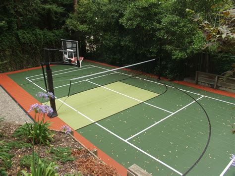 Backyard Sport Court Game Court | Backyard Basketball Court, Tennis Court, Volleyball, Pi ...