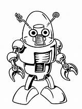 Printable Robot Coloring Pages sketch template