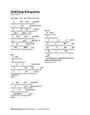 Dakilang Katapatan - Chords and Lyrics.docx - Dakilang Katapatan Papuri ...