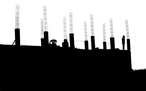 Stock Pictures: Construction site silhouettes