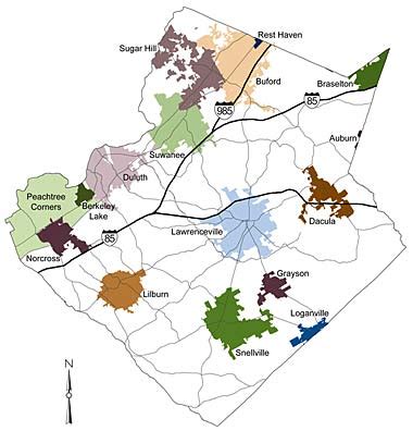 Gwinnett County Map | Color 2018