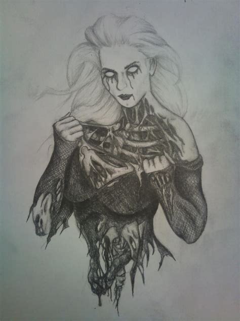 Zombie Girl Drawing by Sickpuddle on DeviantArt