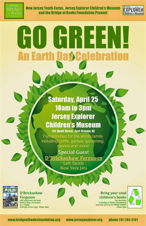 Jersey City Youth Corps: Go Green! Earth Day Celebration at Jersey Explorer Children's Museum