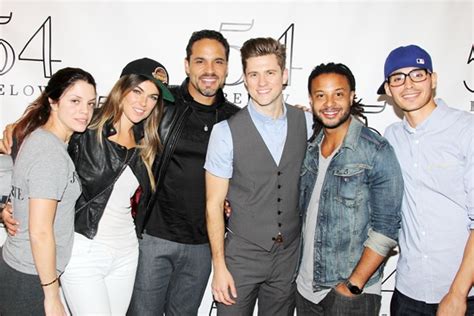 Broadway.com | Photo 8 of 9 | Aaron Tveit Gets a Graceland Greeting From His Co-Stars Backstage ...