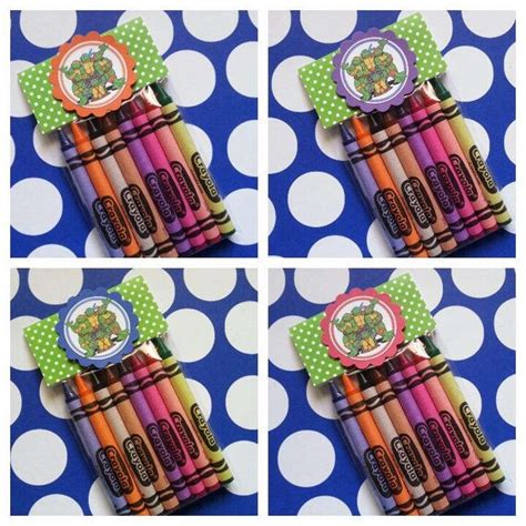 6 ninja turtles TMNT crayons party favor also available My