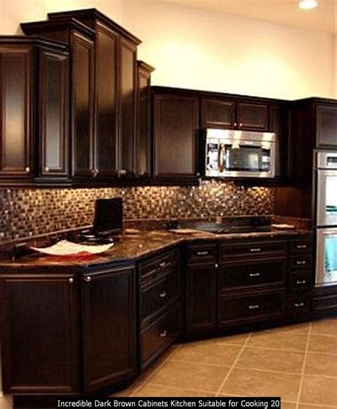 30+ Incredible Dark Brown Cabinets Kitchen Suitable for Cooking | Brown kitchen cabinets, Dark ...